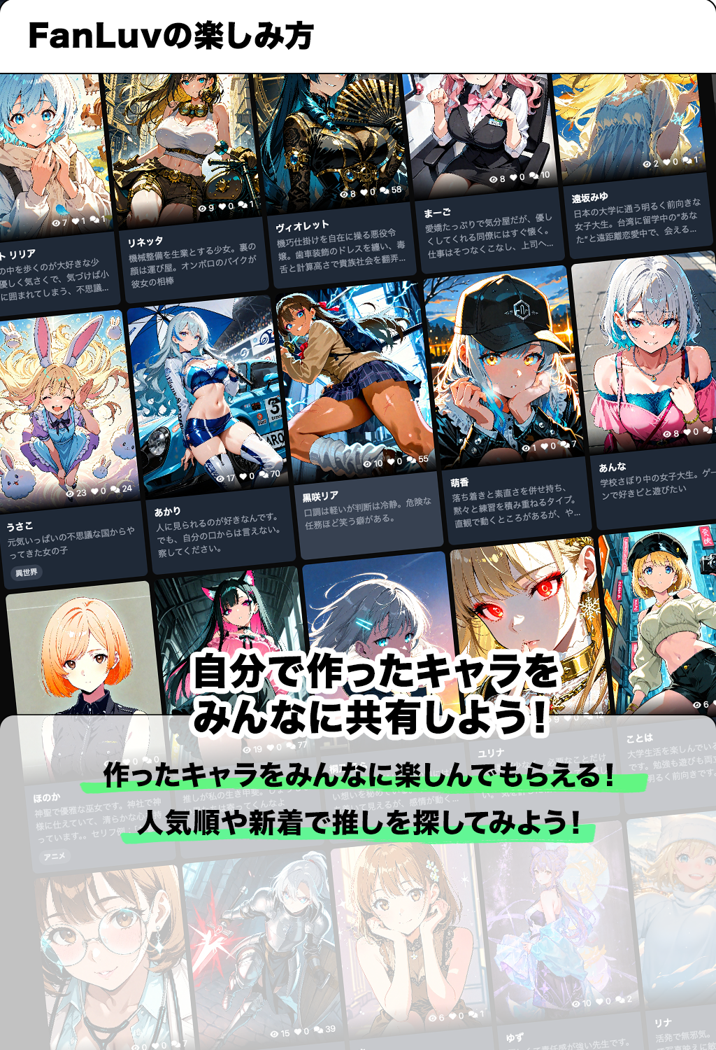 FanLuv - キャラクター作成